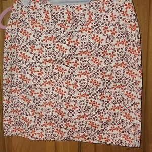 GAP Women's Floral Pencil Skirt in Red and White